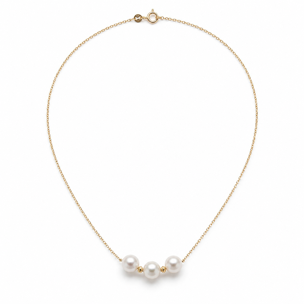 Golden Smile Pearl Necklace