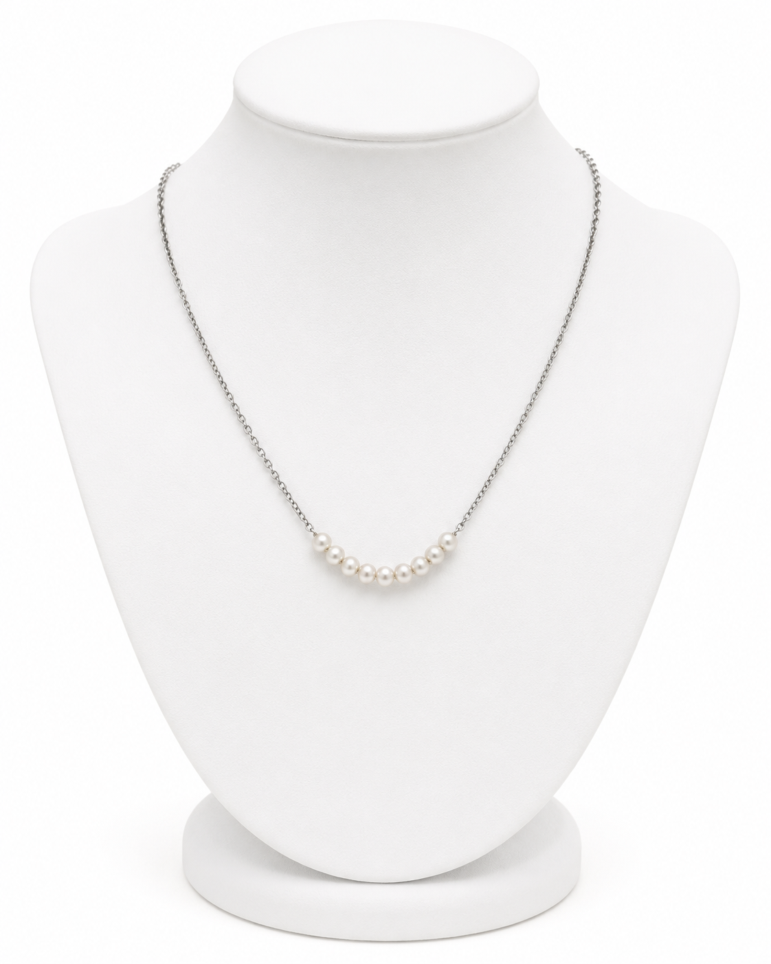Silver Smile Pearl Necklace