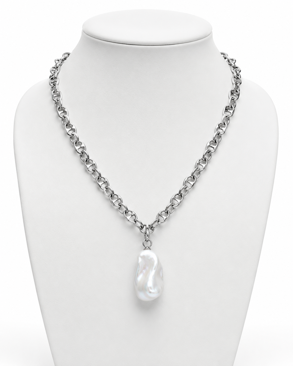 Baroque Pearl Chain Necklace