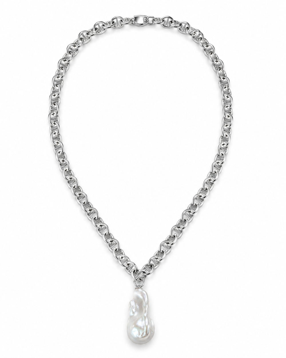 Baroque Pearl Chain Necklace