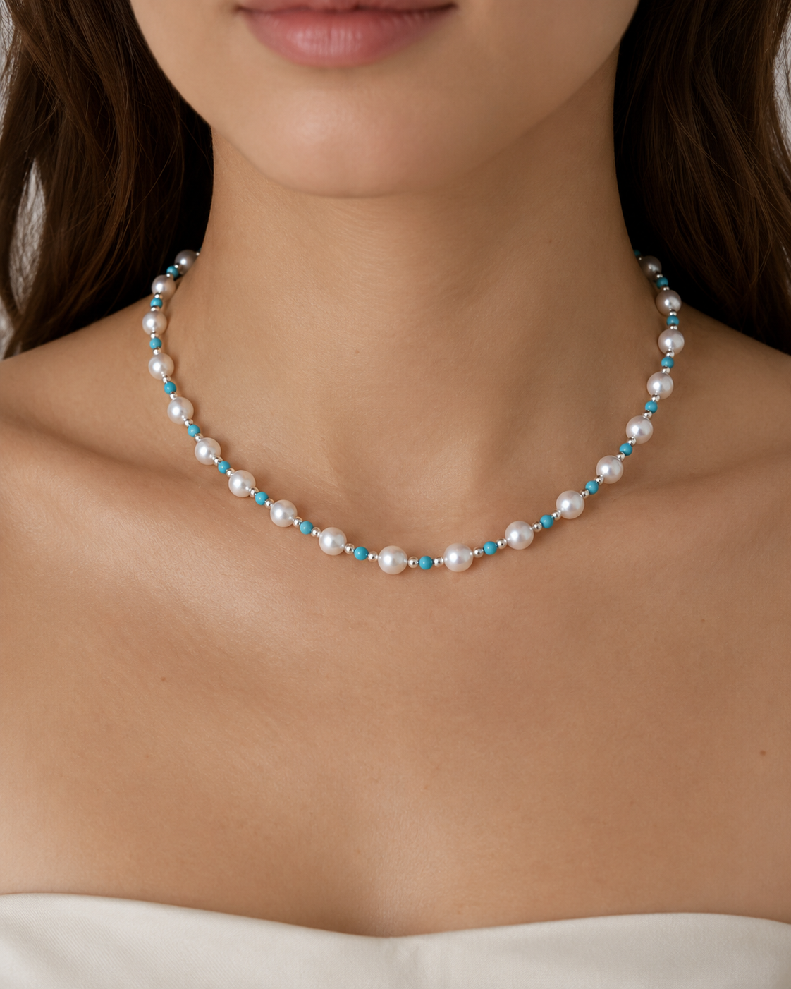 Turquoise Pearl Necklace
