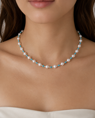 Turquoise Pearl Necklace product view