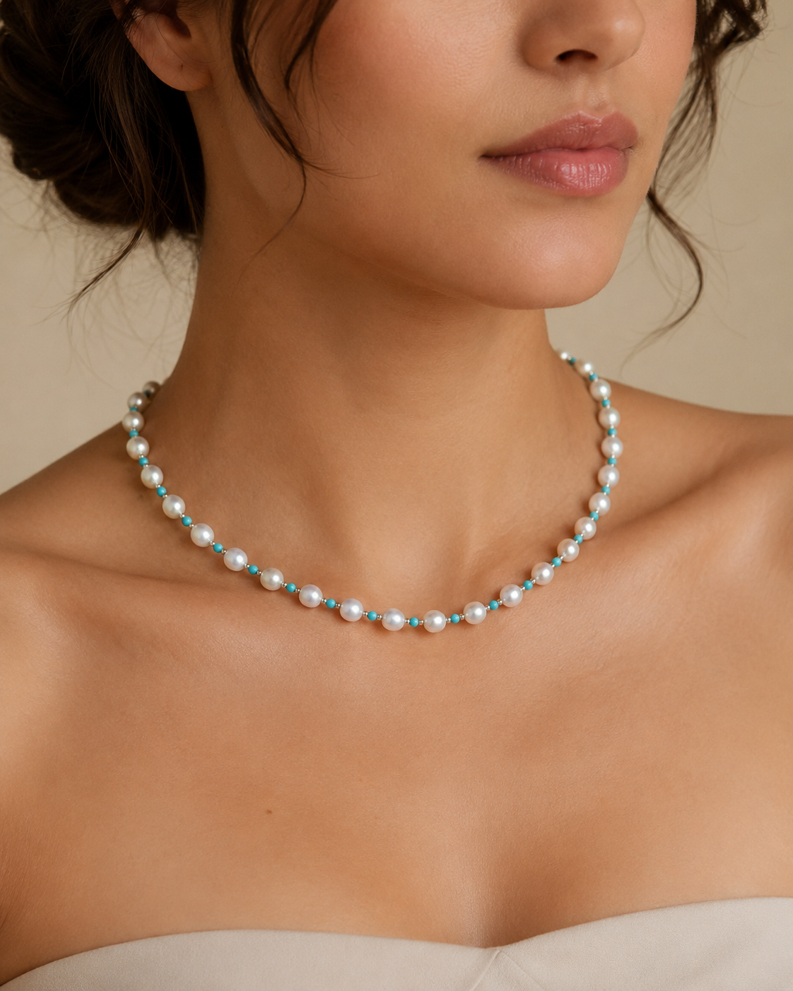 Turquoise Pearl Necklace