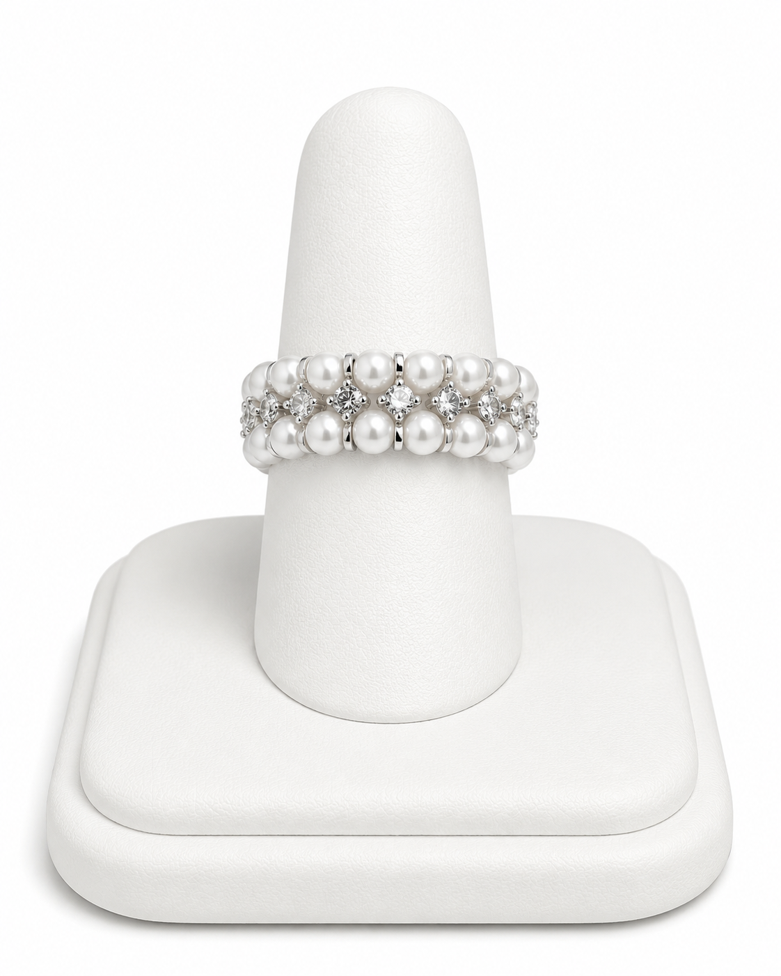 Crystal Pearl Ring