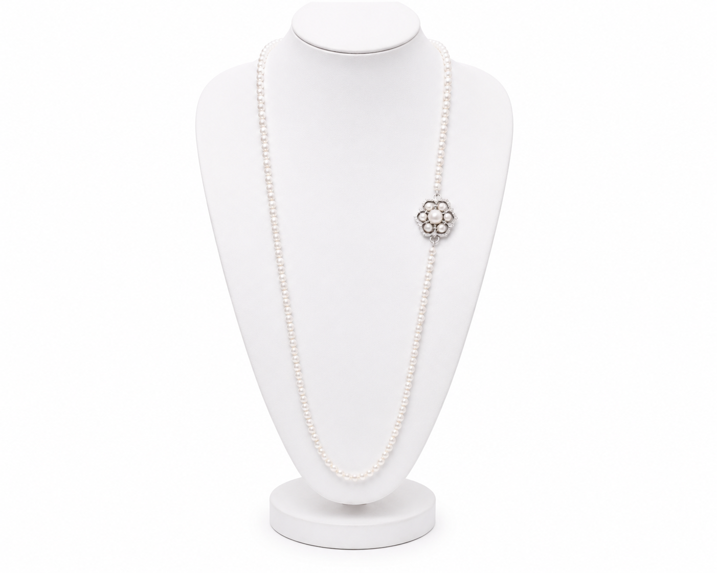 Convertible Pearl Brooch Necklace